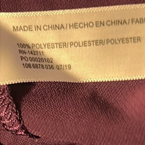 Eloquii Women’s Top 16 Purple Sheer Hi-Lo Long Sleeves - Picture 6 of 10